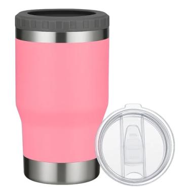 Imagem de Copo Térmico Inox 2 em 1 para Long Neck e Latas – Isolamento a Vácuo, Mantém Gelada por até 4h e Quente por até 1h, com Abridor Integrado (Rosa)