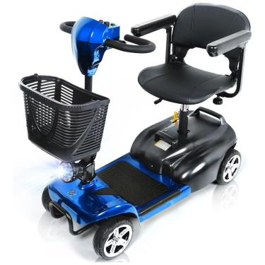 Imagem de Cadeira de Rodas Elétrica Dobrável para Adultos, Capacidade de 120kg, 22 km de Autonomia, Bateria de Longa Duração, Cesta e Luz LED,Hubbfq.