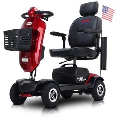 Imagem de Cadeira de Rodas Elétrica Metro Mobility para Idosos, 136 kg de Capacidade, Assento para Adultos, Bateria de Longo Alcance e Caixa para