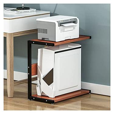Imagem de Suporte de CPU para PC, suporte de chão de mesa de 2 níveis, suporte para PC, suporte de torre, suporte de chão, rack de armazenamento de impressora, moldura lateral de mesa, suporte de quatro modelos