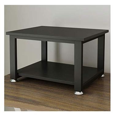 Imagem de SUNESA Suporte de impressão MDF, suporte de impressora de mesa de 2 camadas, scanner de mesa, fax, copiadora, rack para casa e escritório, antiderrapante, ajustável, suporte de armazenamento de pés