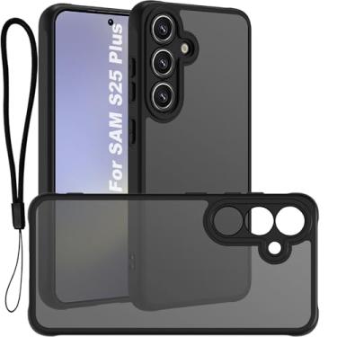 Imagem de USTIYA FG Capa para Samsung Galaxy S24+/S25+ Plus Case Matte Acrílico Uso Resistente Protetora de Câmera Capinha Acessórios para Celular com Cordão Preto