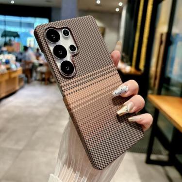 Imagem de Capa protetora de PC rígido com textura padrão para Samsung Galaxy S25 S24 S23 S22 Ultra Plus com proteção magnética sem fio, C, para Galaxy S25