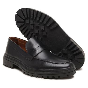 Imagem de Mocassim Masculino Turunelli Alaska em Couro Legítimo – Cor Café e Preto, Palmilha em Gel, Solado Dentado, Costura Artesanal e Design Casual Elegante - 37-44 (Preto, BR, Adulto, Numérico, 38)