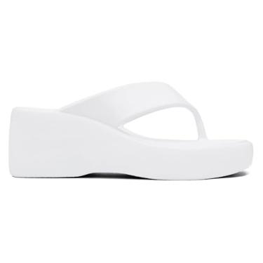 Imagem de Sandália Feminina Plataforma Nuvem Eva Ortopédico Casual (Branco, BR, Adulto, Faixa Numérico, 33, 34)