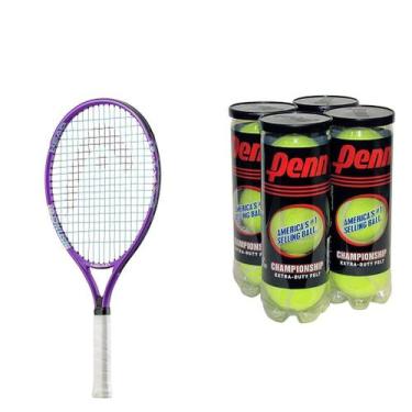 Imagem de Raquete de tênis HEAD Instinct Kids 21 Pre-Strung +4 bolas