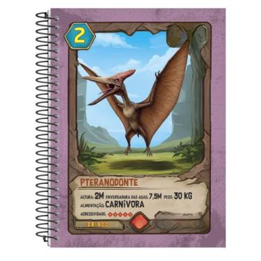 Imagem de Caderno universitario capa dura dino 1 materia 96 folhas - PanAmerican