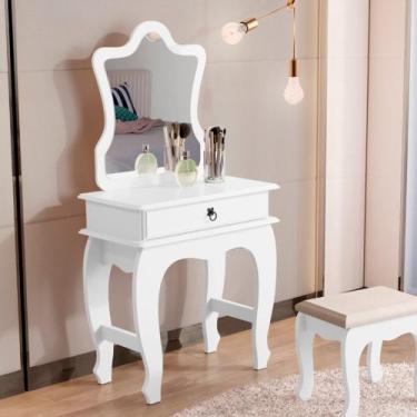 Imagem de Penteadeira com Espelho 1 Gaveta Baby JB 7200 JB Móveis, Branco