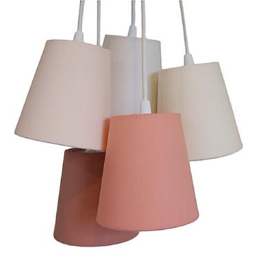 Imagem de Lustre Pendente Luminária Teto Quarto Sala Escritório Cores Suaves Bivolt