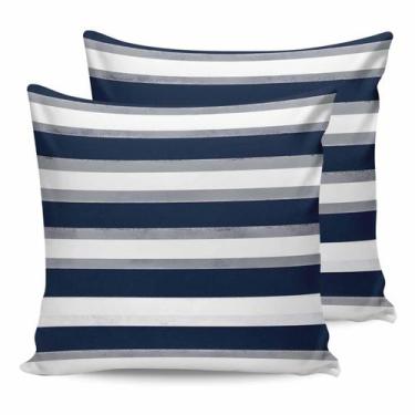 Imagem de Capa de almofada HilariousM impermeável ao ar livre 50x50cm azul cinza