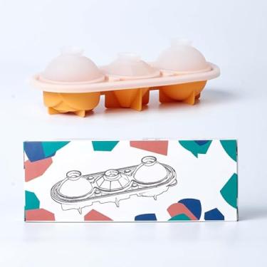 Imagem de Bandeja para cubos de gelo, bandeja de gelo para freezer com tampa, bandejas de gelo de silicone para congelamento