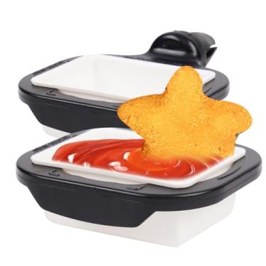 Imagem de Clipe de mergulho, um suporte de molho no carro para ketchup e molhos (pacote com 2, preto)