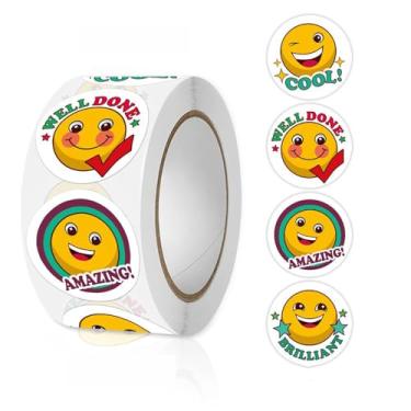 Imagem de Adesivos de rosto feliz sorriso, adesivos coloridos de rosto feliz, adesivos de incentivo, adesivos de agradecimento, selos de envelope