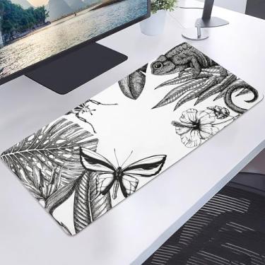 Imagem de Protetor de mesa de couro PU antiderrapante de 70 x 30 cm, à prova d'água, tapete de mouse pad ultrafino, para escritório e casa