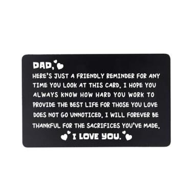 Imagem de Carteira de papai presentes de dia dos pais presente de aniversário eu te amo cartões para presente de pai lembrança, Preto, One Size, Arte