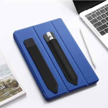 Imagem de Suporte universal para caneta, capa protetora para lápis adesivo, bolsa de armazenamento de canetas elástica compatível com Pencil Pro 2nd/1st e USB-C, 2 peças, preto