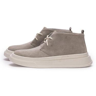 Imagem de Tênis Masculino Até 46 Couro Avalon Adam em Couro Cinza, 43