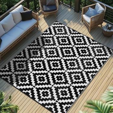 Imagem de Tapete ao ar livre Favoyard 183x274 cm impermeável reversível