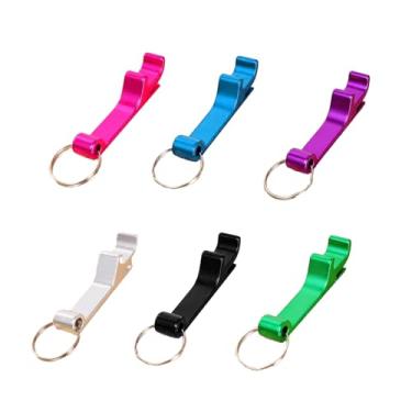 Imagem de PLAYTHROUGH Conjunto de chaveiro abridor de garrafas, pacote com 6, abridor de tampa de garrafa para cerveja, refrigerante, latas e tops, fácil de transportar (6 cores-2)