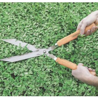 Imagem de Tesourão de Poda Cerca Viva Tesoura Super Afiado Jardinagem Grama e Plantas