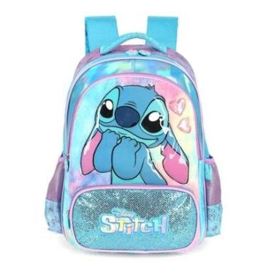 Imagem de Mochila De Costas Escolar Infantil Stitch Luxcel Original-Unissex