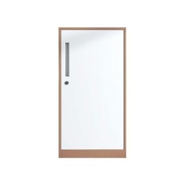 Imagem de Armário de Arquivos Armário de armazenamento escritório 85 cm altura em aço arquivo grande capacidade doméstico com fechadura(Brown)