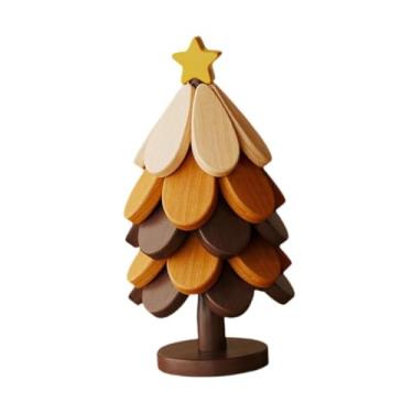 Imagem de Baoblaze Jogo Americano de Madeira com Isolamento Térmico, 5 Peças, Antiderrapante, em Formato de Árvore, para Proteção de Pratos e Tigelas - Ideal para, C