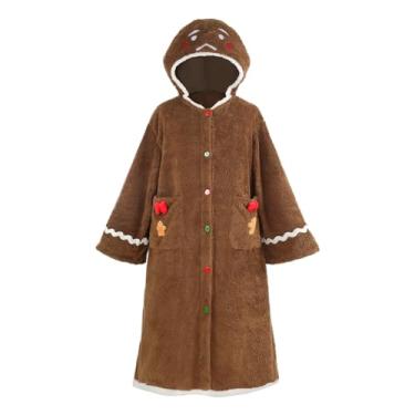 Imagem de LTAKK Blanket Hoodie Gingerbread Man Wearable Hooded Blankets Women Oversized Comfy One-Piece Pajamas with Pokets for Christmas, Large