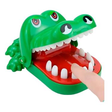 Imagem de Crocodilo Divertido, 15 x 12,7 x 8cm, Brinquedo Interativo Morde Dedo, com Mecanismo Surpresa