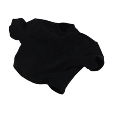 Imagem de JunZheHub Roupa para Figura de ação em Escala 1/6, Acessórios para Bonecas, Camiseta Curta, Roupas em Miniatura para Vestir Figuras Femininas de 30 Cm de Altura, Preto