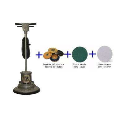 Imagem de Enceradeira Indl DC 410 Super Plus com suporte, escova disco verde e d