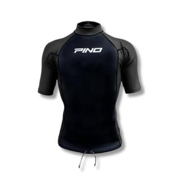 Imagem de Camiseta Lycra Pino Com Proteção Uv50+ Surf Natação Mergulho (Preto, P)