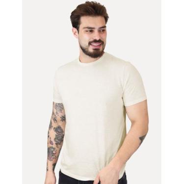 Imagem de Camiseta Calvin Klein Jeans Masculina Botonê Off White Tamanho:L/G, L/