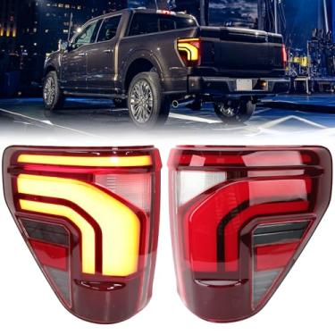 Imagem de Clidr Luz traseira de LED compatível com Ford F150 2021 2022 2023 com ponto cego (módulo não incluído) ML3Z13405C ML3Z13404C lado do motorista do passageiro