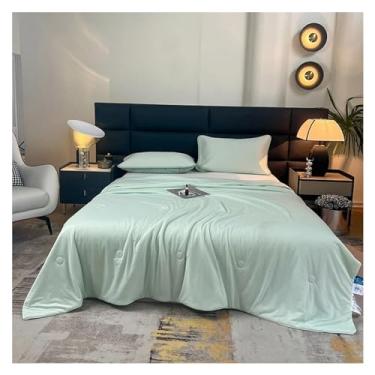 Imagem de Cobertor refrescante cobertores lisos compatíveis com Hot Sleepers Colcha leve de verão com tecido frio e refrescante de dois lados, edredom macio para todas as estações