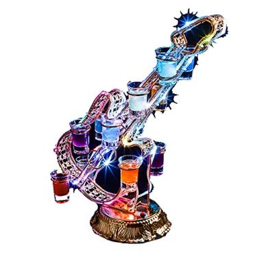 Imagem de Bar Ktv Suporte de copo de bala iluminado LED com carregamento luminoso, prateleira de exibição de bebidas (12 furos) com copo