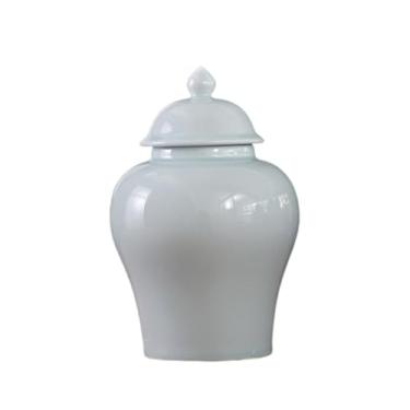 Imagem de Jarra decorativa de gengibre vaso decorativo de cerâmica chinesa de gengibre vasos florais com tampa, vaso de porcelana esmaltado dourado, potes de templo, jarra de armazenamento de chá, frascos de