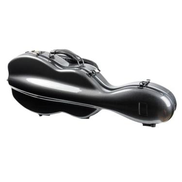 Imagem de Estojo Para Violino Em Forma De Cabaça Pontos Pretos Tamanho 4/4 Com Saco De Música Bloqueio De Código À Prova D'água Híbrido Fibra De Carbono Leve Estojo para instrumento de violino