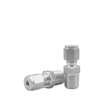 Imagem de Conector de compressão de virola dupla de aço inoxidável SS 304 de 6 mm 8 mm 10 mm para encaixe de tubo BSPT macho de 1/20.3 cm 1/10.2 cm 3/20.3 cm 1/5.1 cm encaixe de tubo BSPT OROAOBOMT (tubo OD de