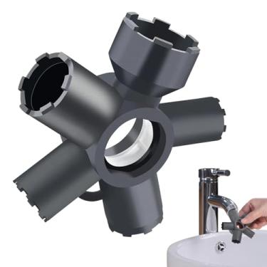 Imagem de Chave aeradora de torneira | Chave de torneira resistente - Removedor de aerador doméstico 10 em 1 para pia, chuveiro, cozinha, banheiro, ajudante ao ar livre