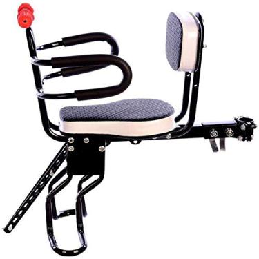 Imagem de Assento de bicicleta infantil, assento de bicicleta para crianças, assento de bicicleta infantil com absorção de choque, assento dianteiro com descanso traseiro, pedais adequados para crianças de 2 a