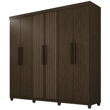 Imagem de Guarda-roupa De Solteiro 100% Mdf 6 Portas 2 Gavetas Benfica Frison
