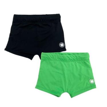 Imagem de Kit 2 Sungas Boxer Lisas com Cordão Verão Praia Piscina Verão Sunga Bo