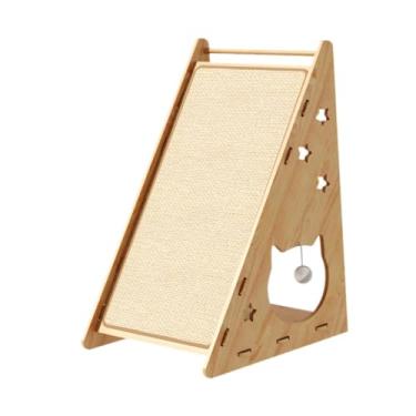 Imagem de ＡＷＨＡＯ Cat Scratcher Scratching Play Play House para proteção de parede e sofá com suportes de madeira maciça, Sem Bola