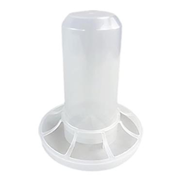 Imagem de MotiveTech Alimentador automático para galinhas com aberturas, fácil de limpar e encher, balde dispensador para aves, pombos e gansos, para 350g de Ração