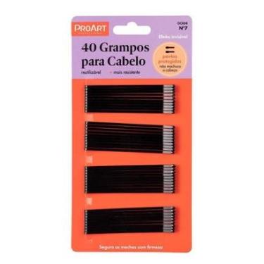 Imagem de Grampos Para Cabelo ProArt N7 Preto 40 Grampos-Unissex