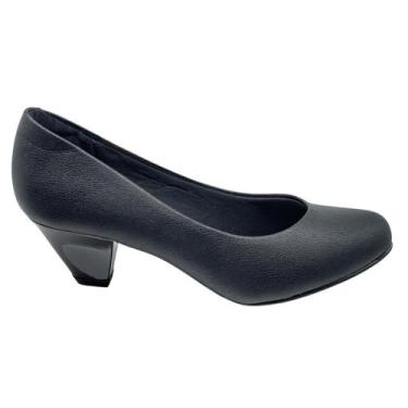 Imagem de Sapato Scarpin Salto Baixo Modare Ultraconforto 7005.600, Preto croco,