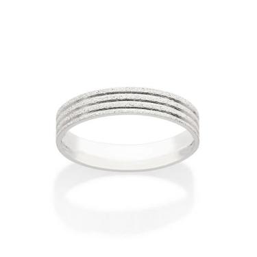 Imagem de Aliança diamantada de prata 925  810232 Rommanel, Prata, 18