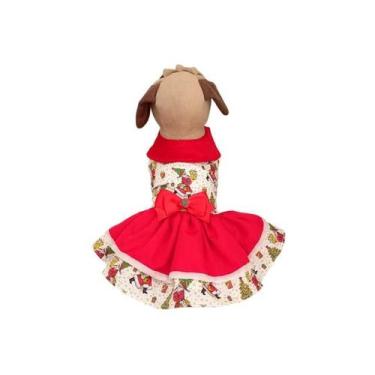 Imagem de Vestido Pet Natalino Festivo Exclusivo Mamãe Noel Tamanho M - SHELBY M