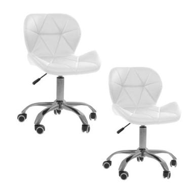 Imagem de Kit 2 Cadeiras Giratórias Office Eiffel Slim Ajustável - Oficial Websh